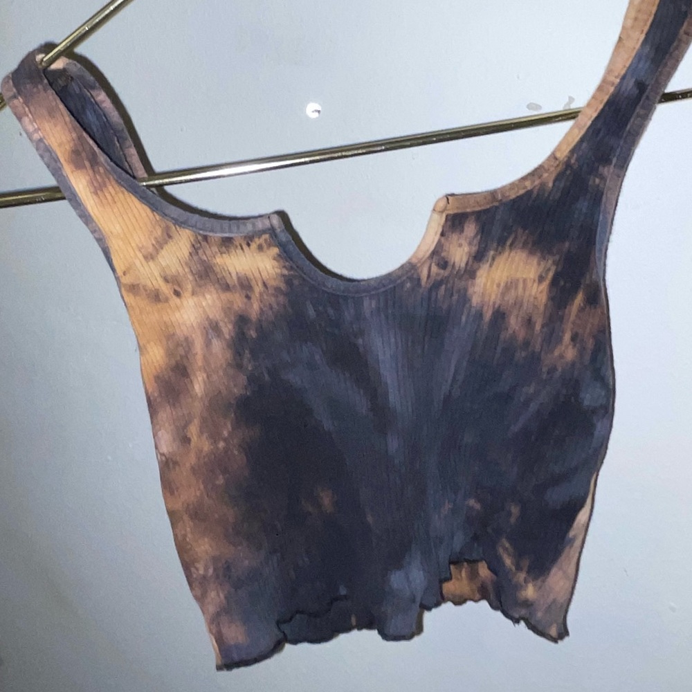 Shein - Brown and black cropped tank top.